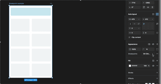 Using variables on Figma to work with breakpoints in a responsive way