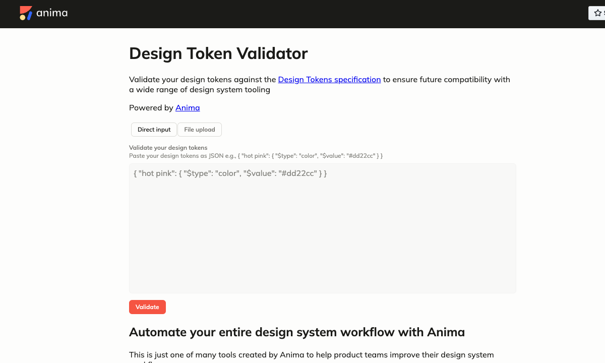 Design Tokens Validator